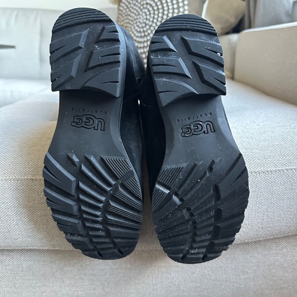 EUC UGG Tall Black Suede Zip Dress Boot US8 - Picture 7 of 10